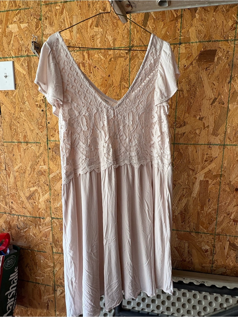 Maurices Blush Lace Overlay Dress